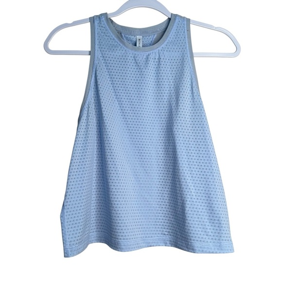 Athleta Tops - Athleta Chi Dot Mesh Workout Active Crop Tank Blue size XS Sporty Athlesiure